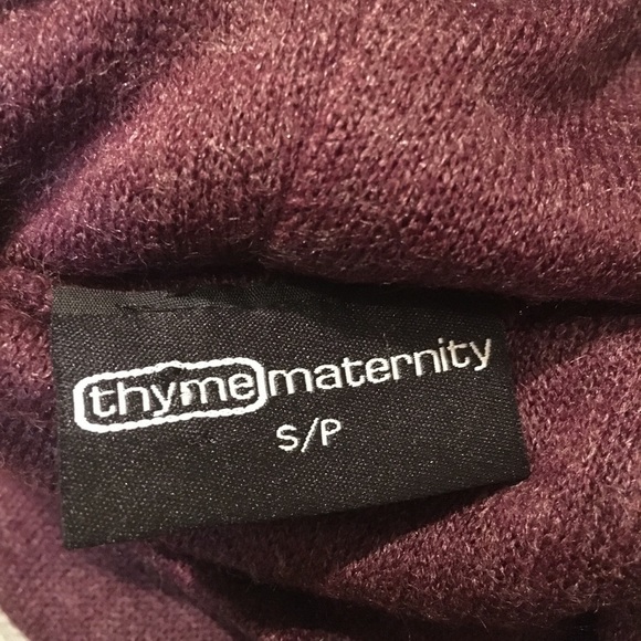 MATERNITY Purple Turtleneck Sweater Size Small - Picture 4 of 5